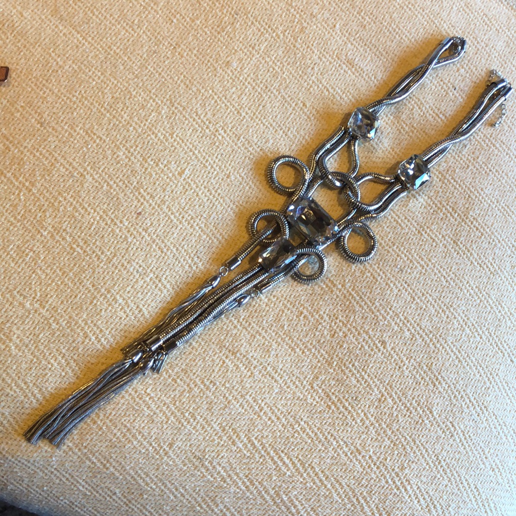 Silver Tone/Jeweled Necklace From Boston Proper